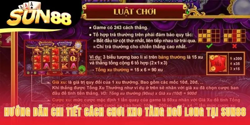 Bốn bước tham gia trò chơi Kho Tàng Ngũ Long tại Sun88